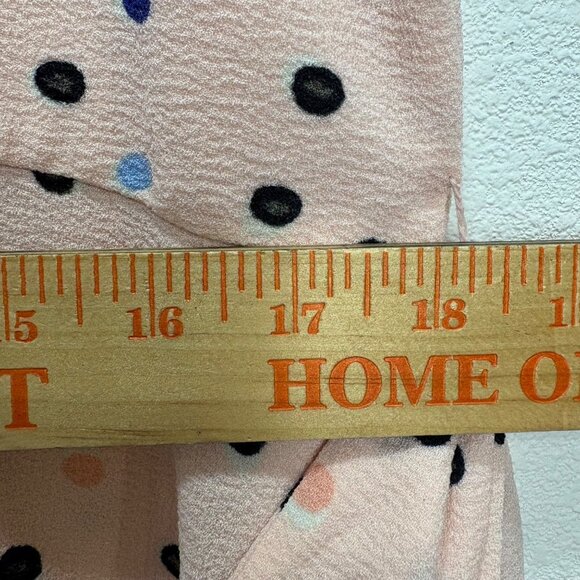 Elle Polka Dot Sleeveless Pink Midi Dress W/ Belt Size 16 - Picture 8 of 9